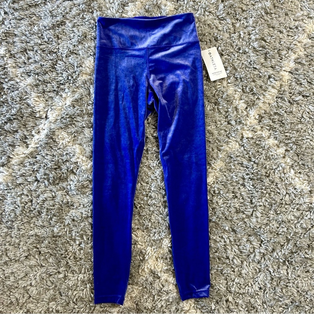 Athleta Elation Velvet Tight‎ in Purple sz S - Picture 2 of 4